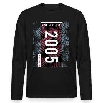 Special Edition 2005 Birthday Urban Graphic - Men's Premium Organic Long Sleeve Shirt - black - Front - Nico (187cm)