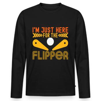 Pinball Flipper - Männer Premium Bio Langarmshirt - Schwarz - Vorne - Nico (187cm)