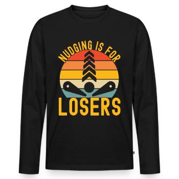 Pinball Flipper - Männer Premium Bio Langarmshirt - Schwarz - Vorne - Nico (187cm)