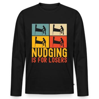 Pinball Flipper - Männer Premium Bio Langarmshirt - Schwarz - Vorne - Nico (187cm)