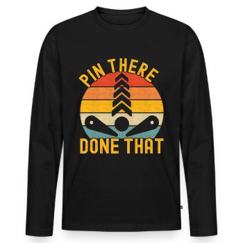 Pinball Flipper - Männer Premium Bio Langarmshirt - Schwarz - Vorne - Nico (187cm)