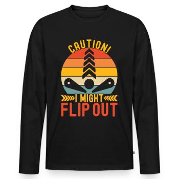Pinball Flipper - Männer Premium Bio Langarmshirt - Schwarz - Vorne - Nico (187cm)