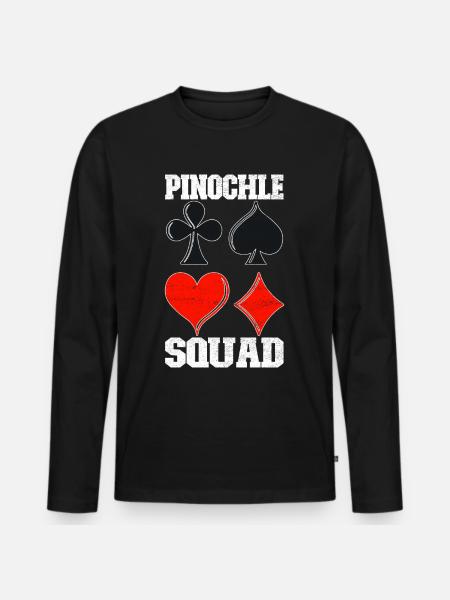 Binocular Pinochle - Men's Premium Organic Long Sleeve Shirt - black