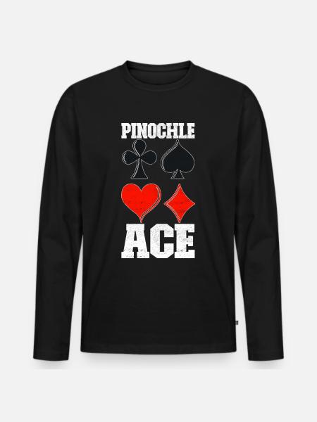Binocular Pinochle - Men's Premium Organic Long Sleeve Shirt - black