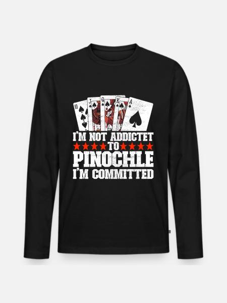 Binocular Pinochle - Men's Premium Organic Long Sleeve Shirt - black