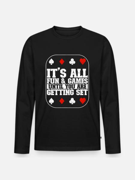 Binocular Pinochle - Men's Premium Organic Long Sleeve Shirt - black