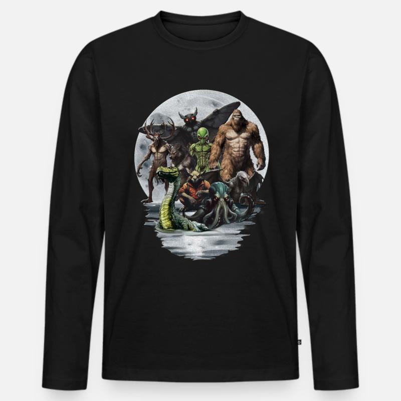 Cryptid Group - Männer Premium Bio Langarmshirt - Schwarz