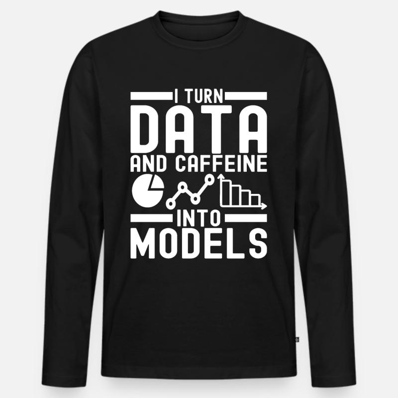 Data Science Datenanalyst - Männer Premium Bio Langarmshirt - Schwarz