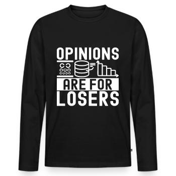 Data Science Data Analyst - Men's Premium Organic Long Sleeve Shirt - black - Front - Nico (187cm)