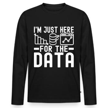 Data Science Data Analyst - Men's Premium Organic Long Sleeve Shirt - black - Front - Nico (187cm)