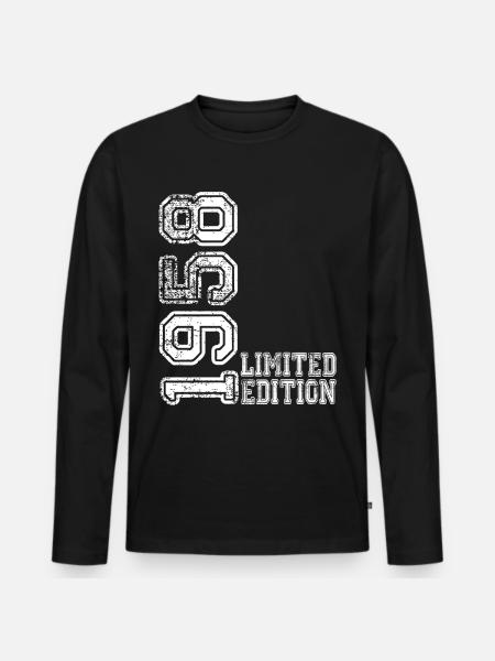 Limited Edition 1958 - Männer Premium Bio Langarmshirt - Schwarz
