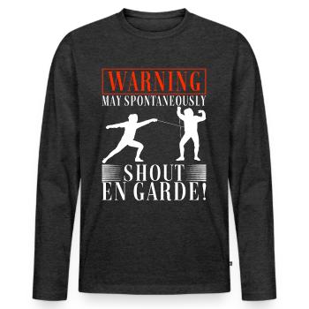Fencing Fencing - Men's Premium Organic Long Sleeve Shirt - heather anthracite - Front - Nico (187cm)