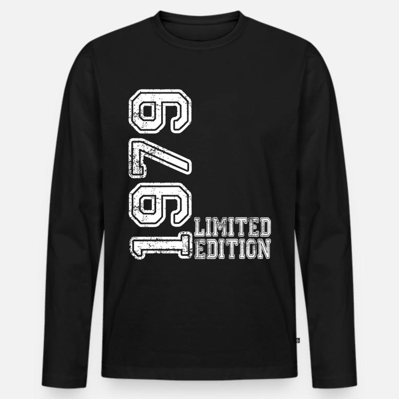 Limited Edition 1979 - Männer Premium Bio Langarmshirt - Schwarz