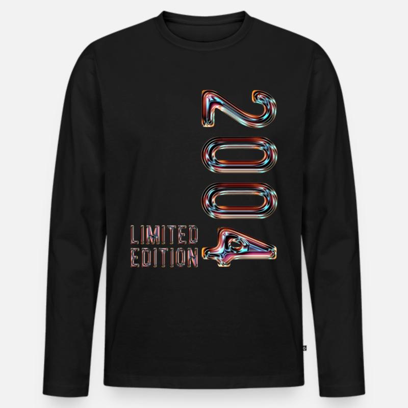 Limited Edition 2004 - Männer Premium Bio Langarmshirt - Schwarz