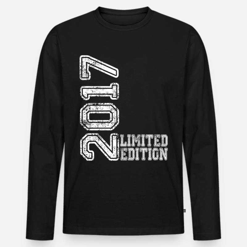 Limited Edition 2017 - Männer Premium Bio Langarmshirt - Schwarz