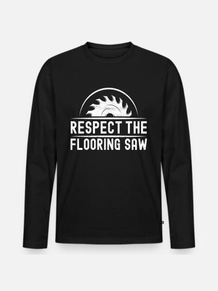 Tiler Floor Layer - Men's Premium Organic Long Sleeve Shirt - black