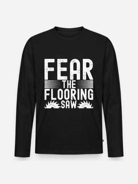 Tiler Floor Layer - Men's Premium Organic Long Sleeve Shirt - black