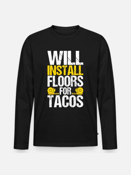 Tiler Floor Layer - Men's Premium Organic Long Sleeve Shirt - black