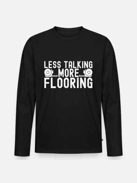 Tiler Floor Layer - Men's Premium Organic Long Sleeve Shirt - black