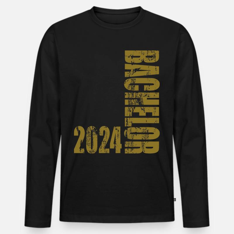 Bachelor 2024 - Männer Premium Bio Langarmshirt - Schwarz