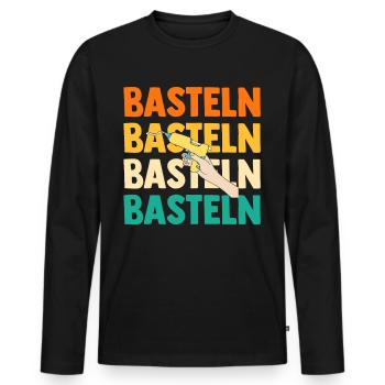 Bastler Bastelunterricht Basteln - Männer Premium Bio Langarmshirt - Schwarz - Vorne - Nico (187cm)