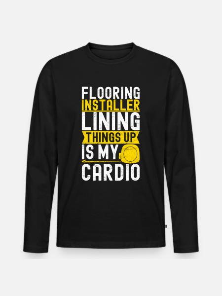 liesenleger floor layer - Men's Premium Organic Long Sleeve Shirt - black