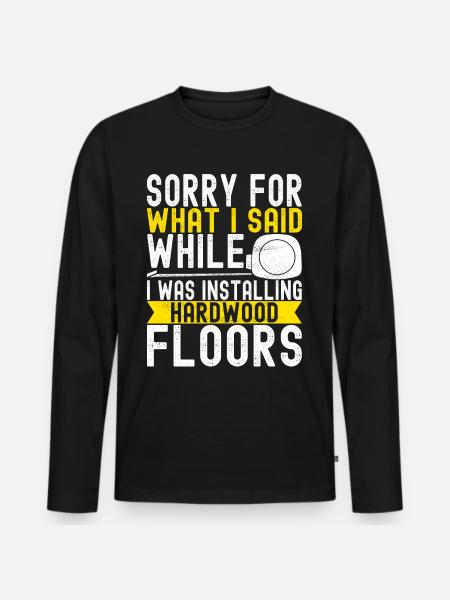 liesenleger floor layer - Men's Premium Organic Long Sleeve Shirt - black