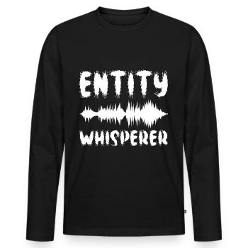Paranormal Investigator Ghost Hunting - Men's Premium Organic Long Sleeve Shirt - black - Front - Nico (187cm)
