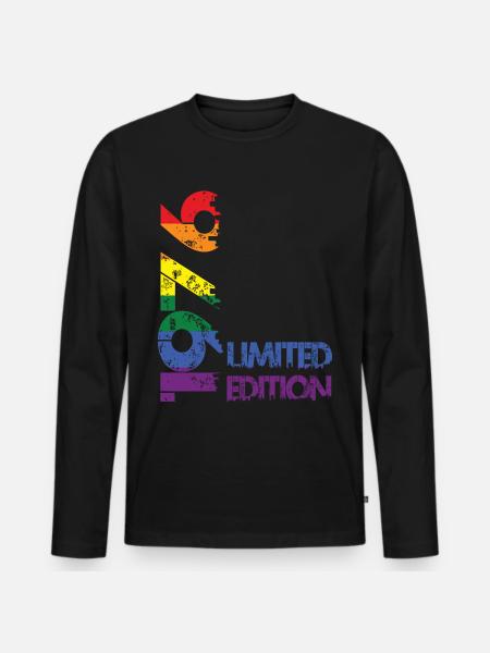 Édition limitée 1976 - T-shirt manches longues Premium bio Homme - noir