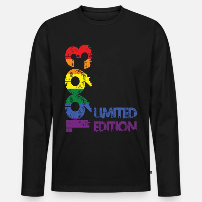 Limited Edition 1993 - Männer Premium Bio Langarmshirt - Schwarz