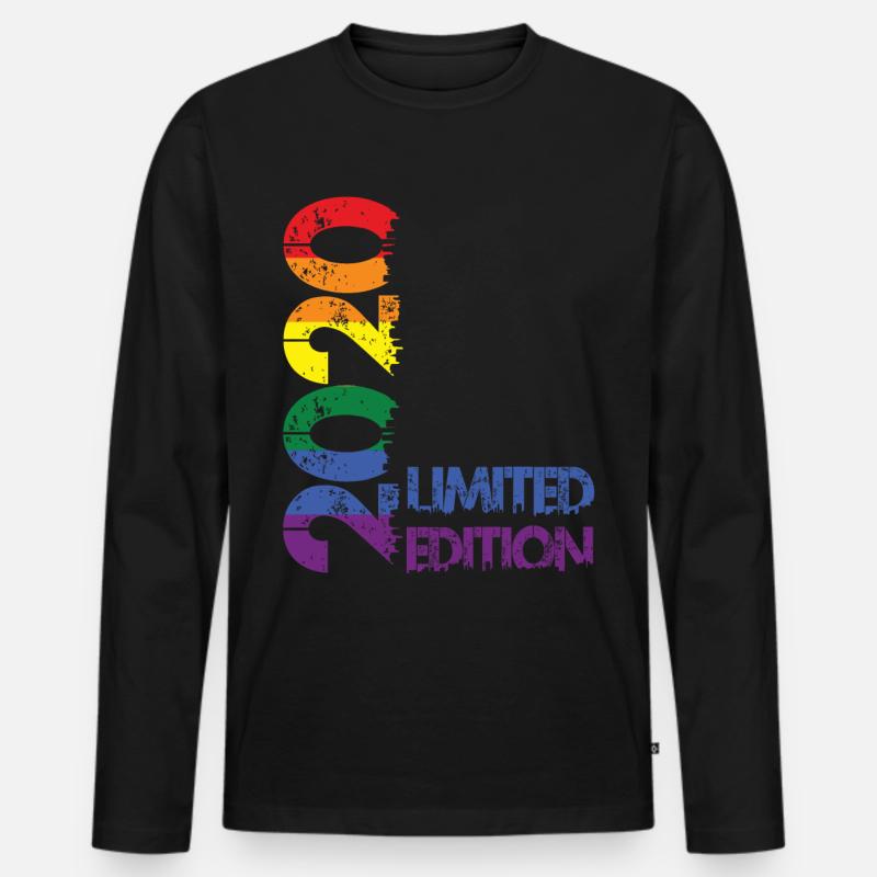 Limited Edition 2020 - Männer Premium Bio Langarmshirt - Schwarz