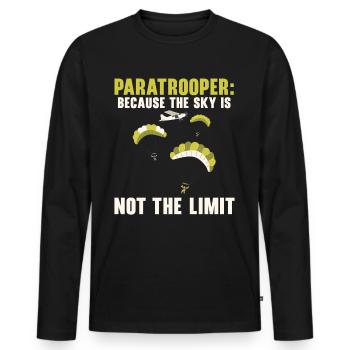 Fallschirmjäger Fallschirmspringen Fallschirmsprin - Männer Premium Bio Langarmshirt - Schwarz - Vorne - Nico (187cm)