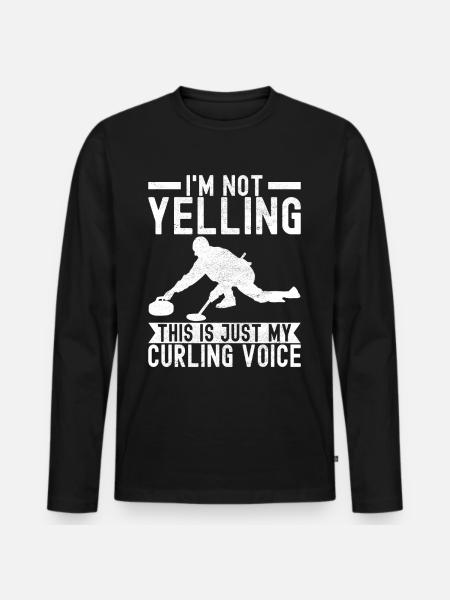 Curling Curling Players - Men's Premium Organic Long Sleeve Shirt - black