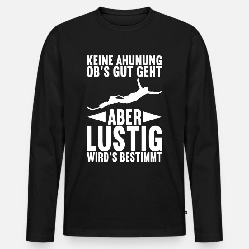 Bungee Bungeespringer - Männer Premium Bio Langarmshirt - Schwarz