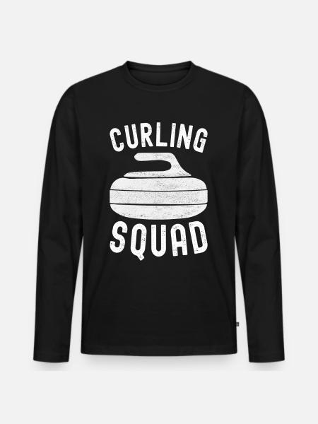 Curling Curling Players - Men's Premium Organic Long Sleeve Shirt - black