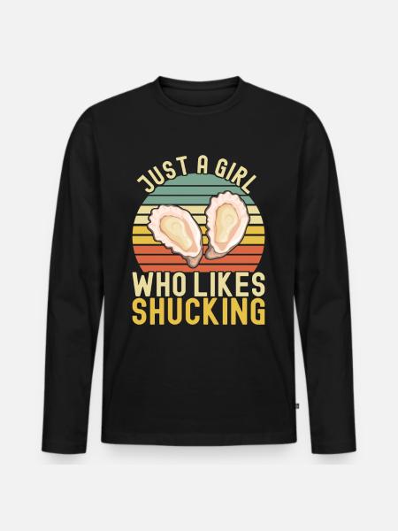 Oysters Oyster Lovers - Men's Premium Organic Long Sleeve Shirt - black