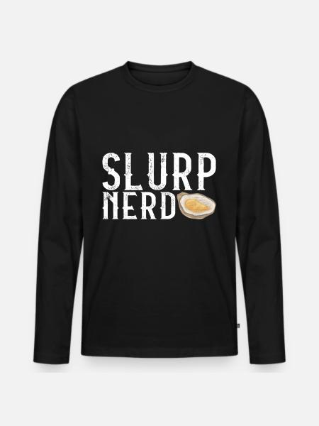 Austern Austernliebhaber - Männer Premium Bio Langarmshirt - Schwarz