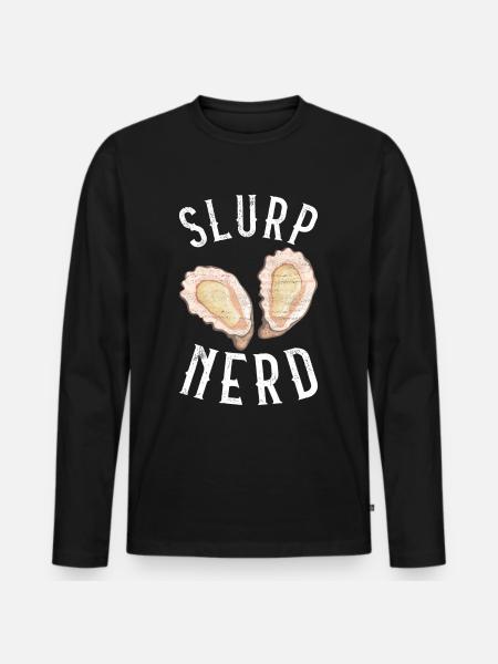 Oysters Oyster Lovers - Men's Premium Organic Long Sleeve Shirt - black