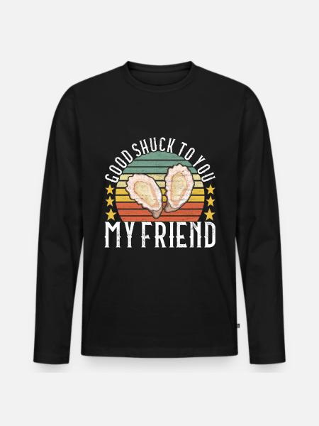 Oysters Oyster Lovers - Men's Premium Organic Long Sleeve Shirt - black