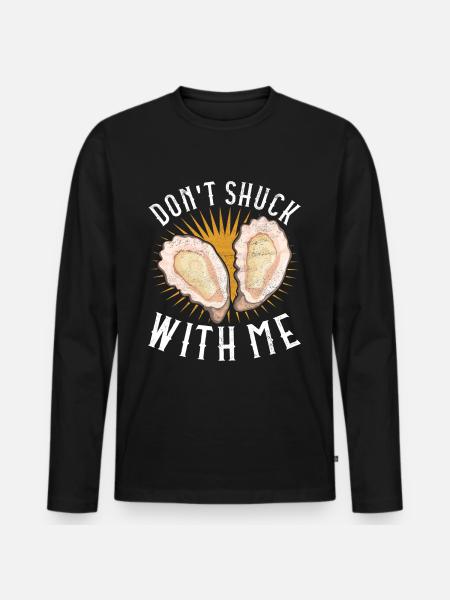 Oysters Oyster Lovers - Men's Premium Organic Long Sleeve Shirt - black