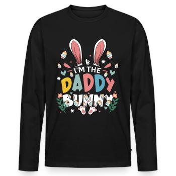 I'm The Daddy Bunny - Männer Premium Bio Langarmshirt - Schwarz - Vorne - Nico (187cm)