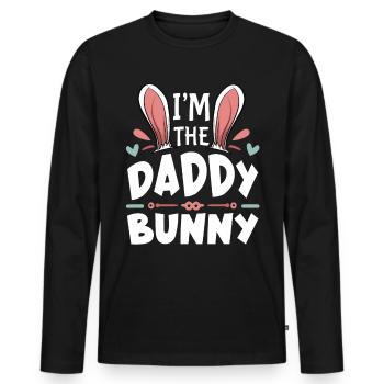 I'm The Daddy Bunny - Männer Premium Bio Langarmshirt - Schwarz - Vorne - Nico (187cm)