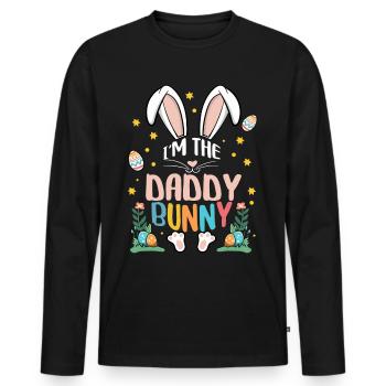 I'm The Daddy Bunny - Männer Premium Bio Langarmshirt - Schwarz - Vorne - Nico (187cm)