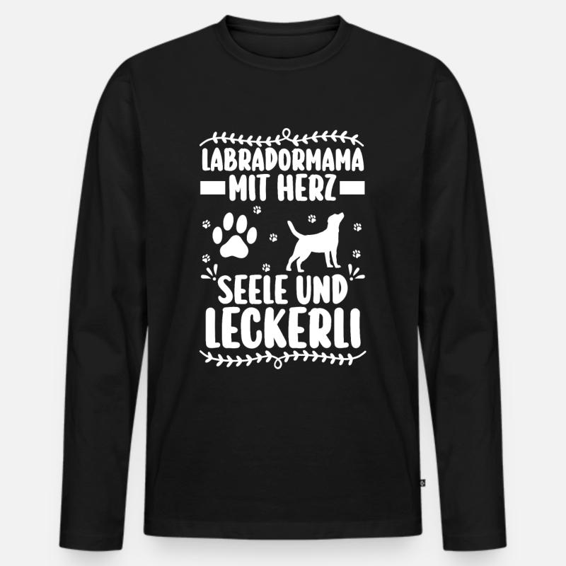 Hund Labrador - Männer Premium Bio Langarmshirt - Schwarz
