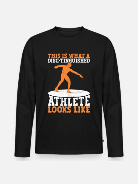 Discus thrower discus throw - Men's Premium Organic Long Sleeve Shirt - black