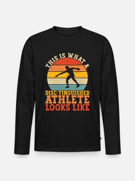 Discus thrower discus throw - Men's Premium Organic Long Sleeve Shirt - black