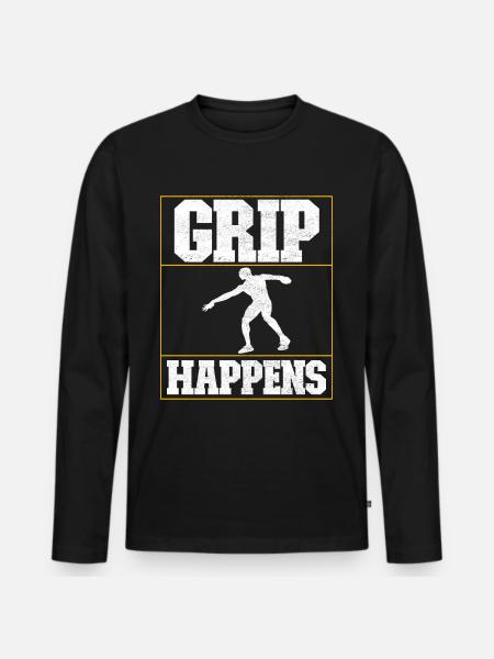 Discus thrower discus throw - Men's Premium Organic Long Sleeve Shirt - black