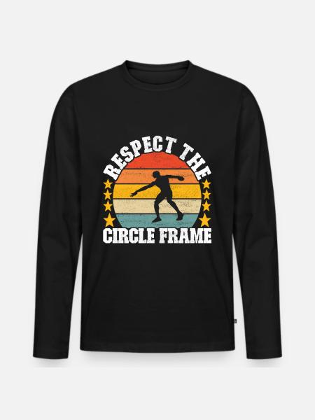 Discus thrower discus throw - Men's Premium Organic Long Sleeve Shirt - black