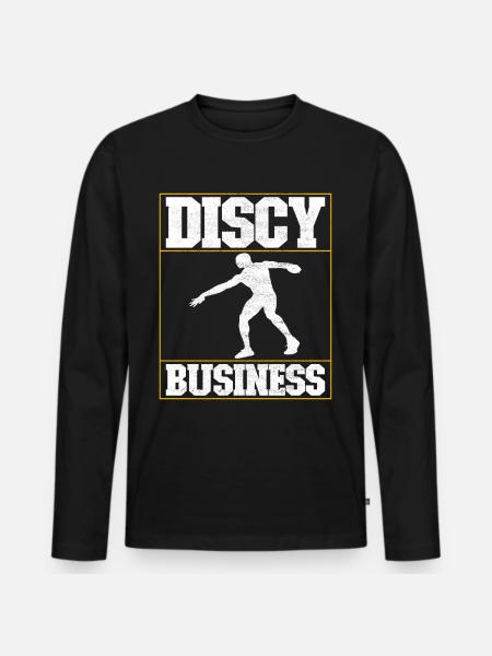 Discus thrower discus throw - Men's Premium Organic Long Sleeve Shirt - black