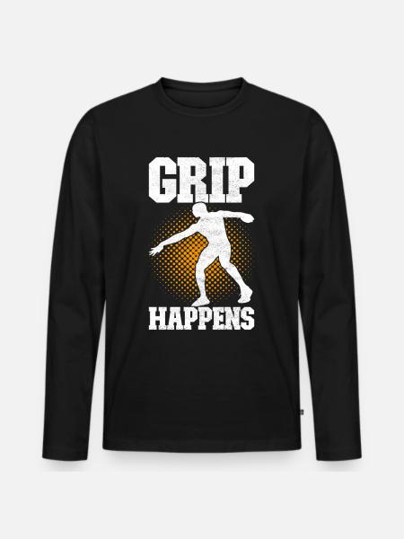 Discus thrower discus throw - Men's Premium Organic Long Sleeve Shirt - black